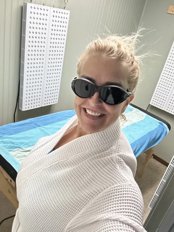 Red light panels in the treatment room